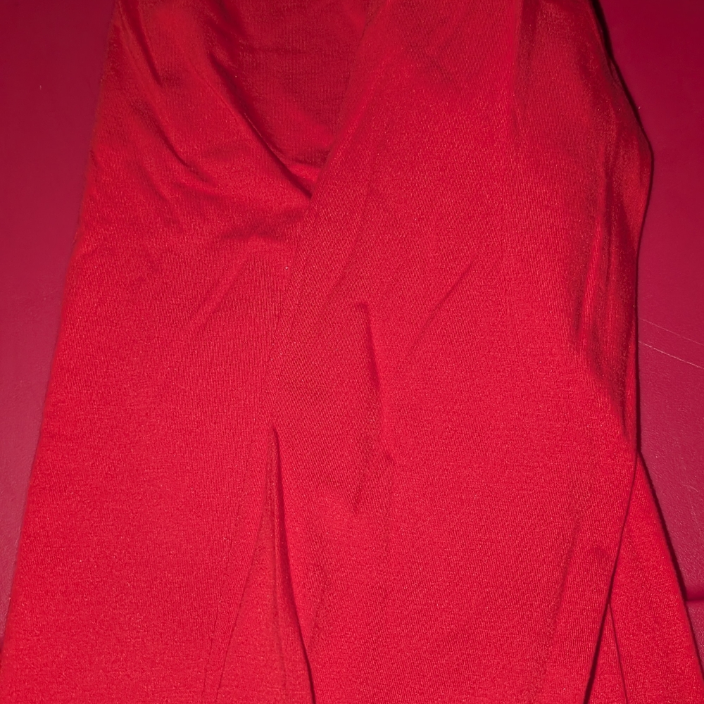 Lands' End Red Shaped Fit Tee